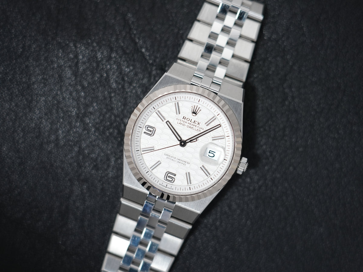 Rolex Land-Ho Ref.127234 Stainless Steel/White Gold White Dial Jubilee Bracelet Pre-owned peh94e73