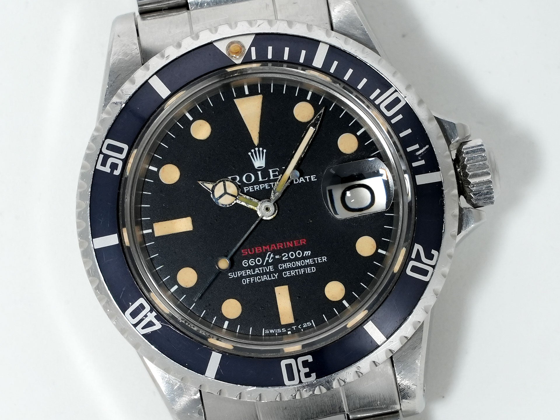 Pre-owned Rolex Submariner Date Ref. 1680 Stainless Steel Black Dial dwvu8hxk
