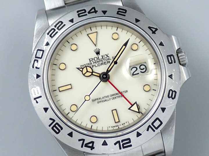 ロレックス エクスプローラーII Ref.16550 ステンレススチール ホワイト文字盤