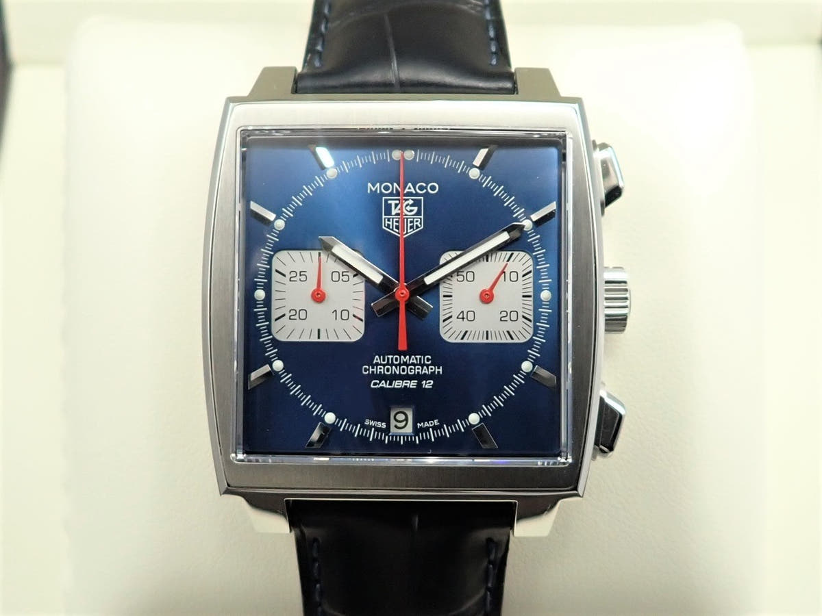 TAG Heuer Monaco Calibre 12 Chronograph Ref.CW2111.FC6183 Blue Dial Very Good Condition 26L864X5