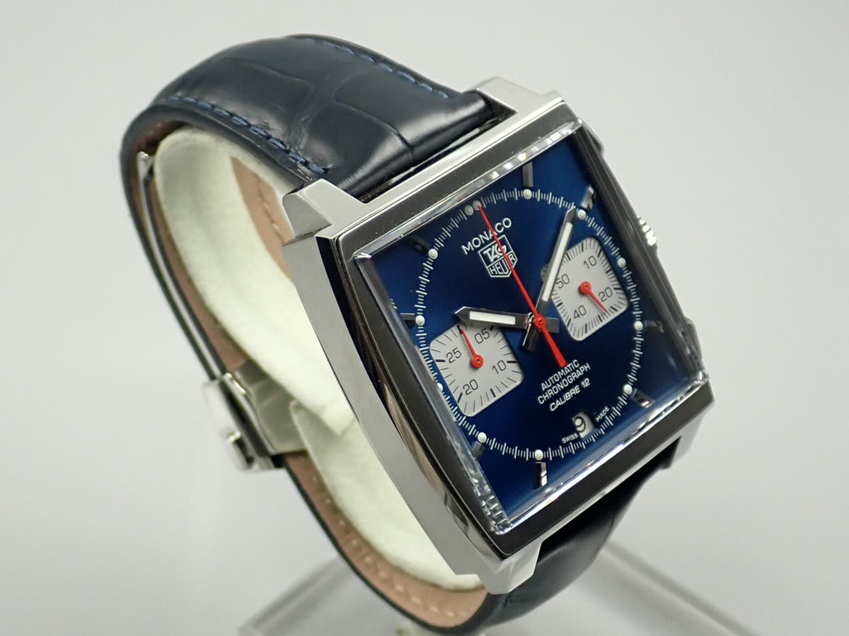 TAG Heuer Monaco Calibre 12 Chronograph Ref.CW2111.FC6183 Blue Dial Very Good Condition 26L864X5