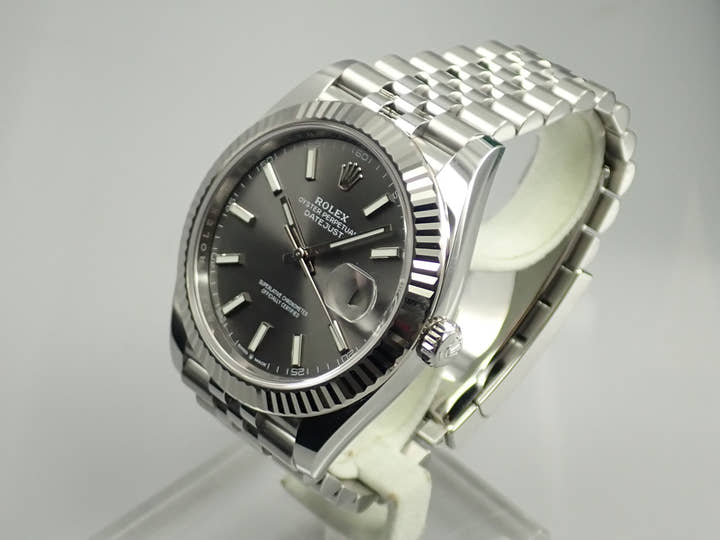 ロレックス デイトジャスト41 Ref.126334 ステンレススチール/ホワイトゴールド スレート文字盤 ジュビリーブレスレット 中古 7H2JC192