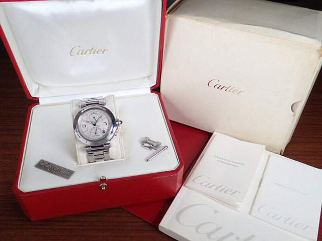 Cartier Pasha 38mm GMT Power Reserve Ref.W31037H3