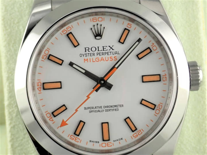ロレックス ミルガウス Ref.116400 ホワイト文字盤 中古 milgauss-33
