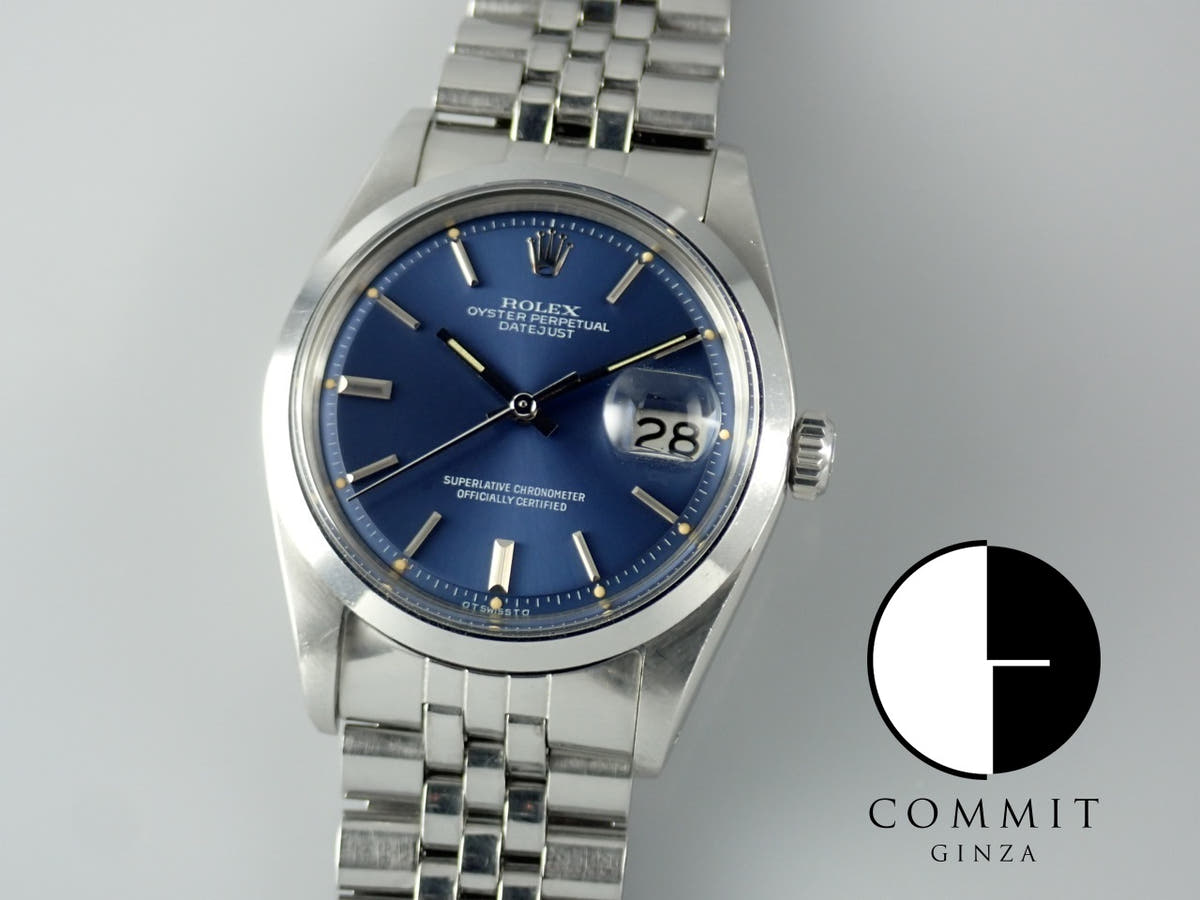 ロレックス デイトジャスト Ref.1600/0 ブルー文字盤 中古 datejust-196 ジュビリーブレスレット