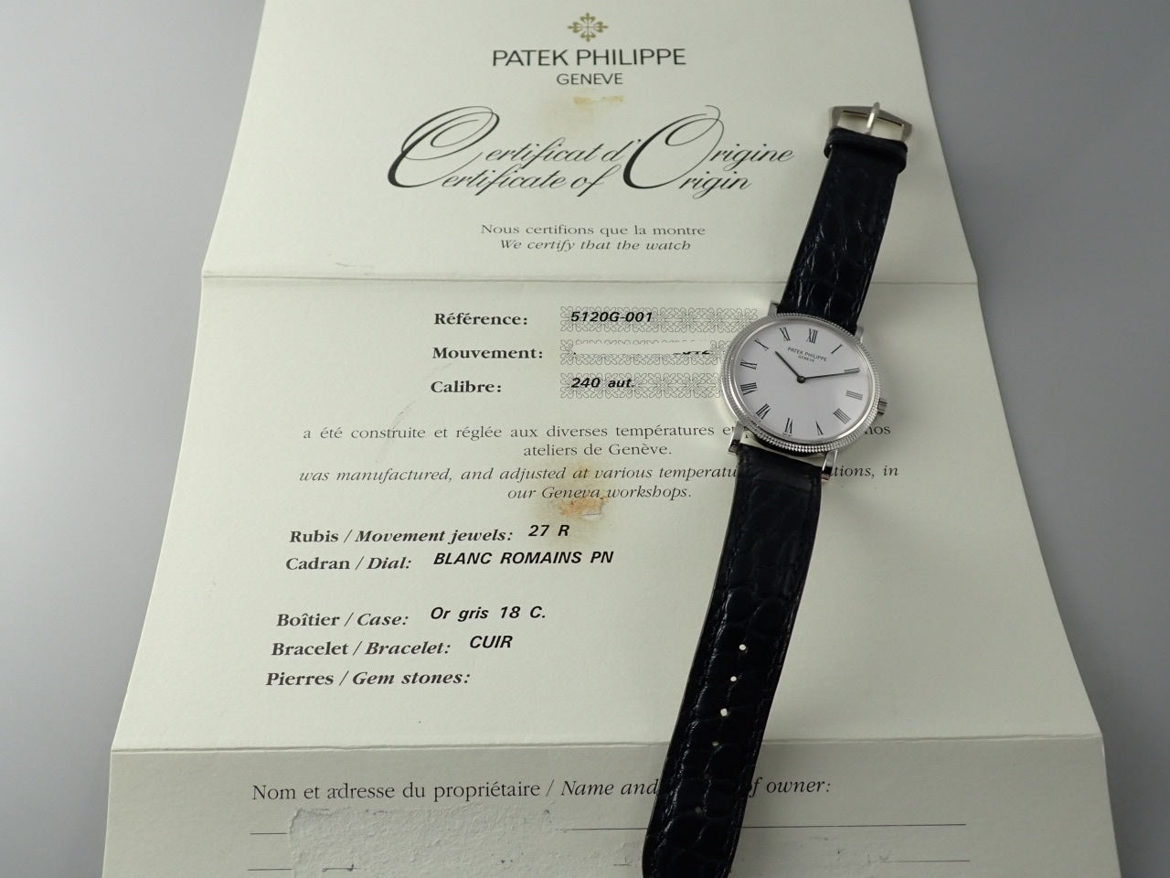 Patek Philippe Calatrava &lt;Warranty, Box, etc.&gt;