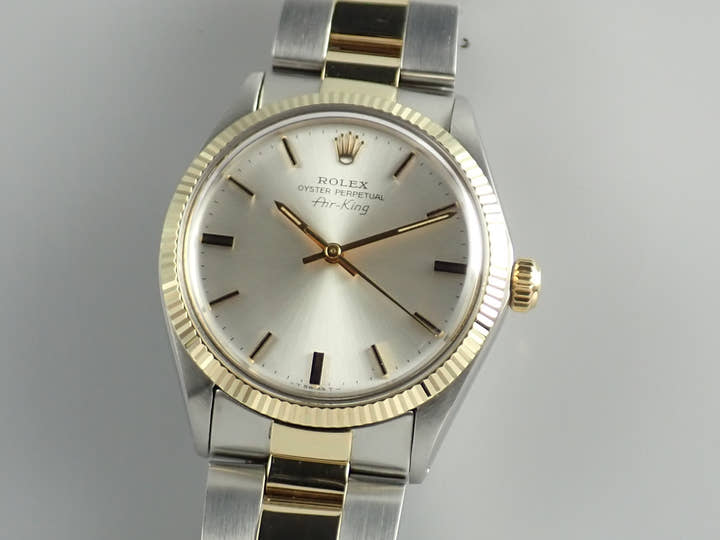 ロレックス エアキング Ref.5501 シルバー文字盤 中古 airking-41
