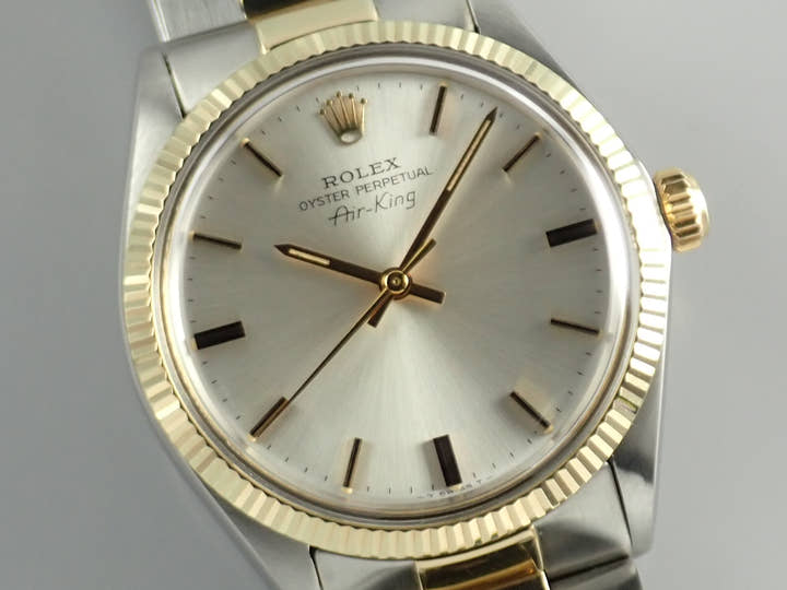 ロレックス エアキング Ref.5501 シルバー文字盤 中古 airking-41