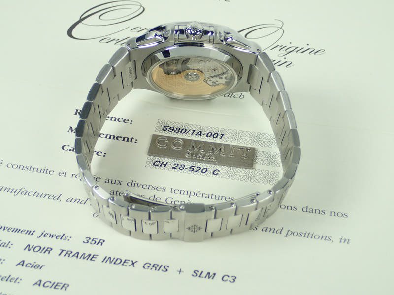 パテックフィリップ ノーチラス Ref.5980/1A-001 ブラックブルー文字盤 中古 nautilus-45
