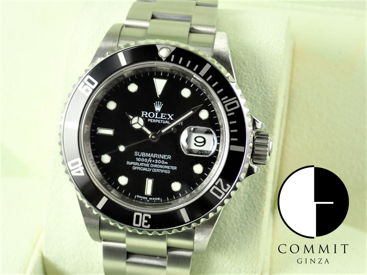 ロレックス サブマリーナー Ref.16610 ブラック文字盤 中古 submariner-474