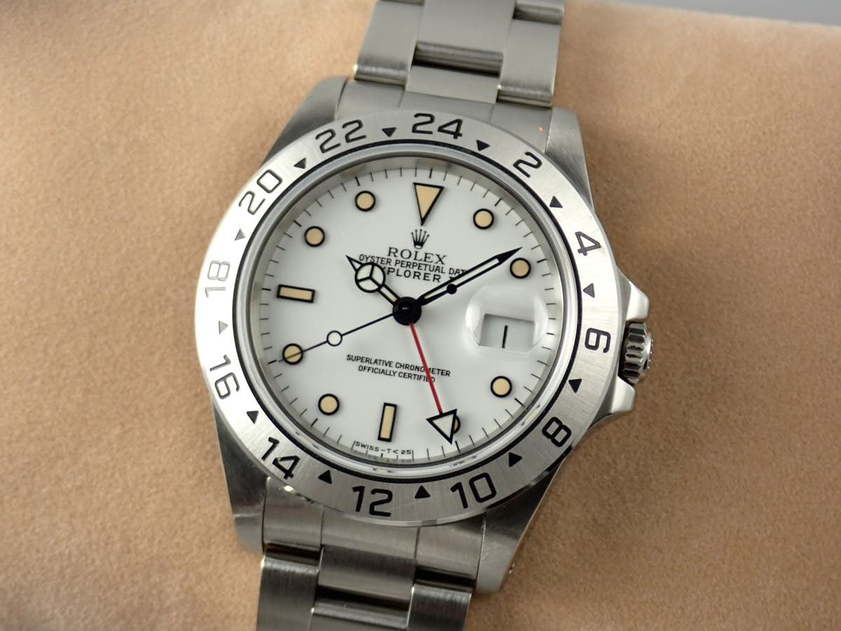 ロレックス エクスプローラーII Ref.16570 ホワイト文字盤 中古 explorer2-145
