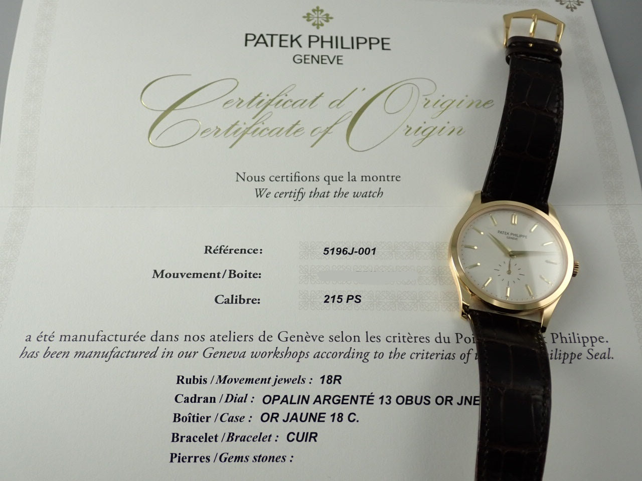 Patek Philippe Calatrava [Good Condition] &lt;Warranty, Box, etc.&gt;