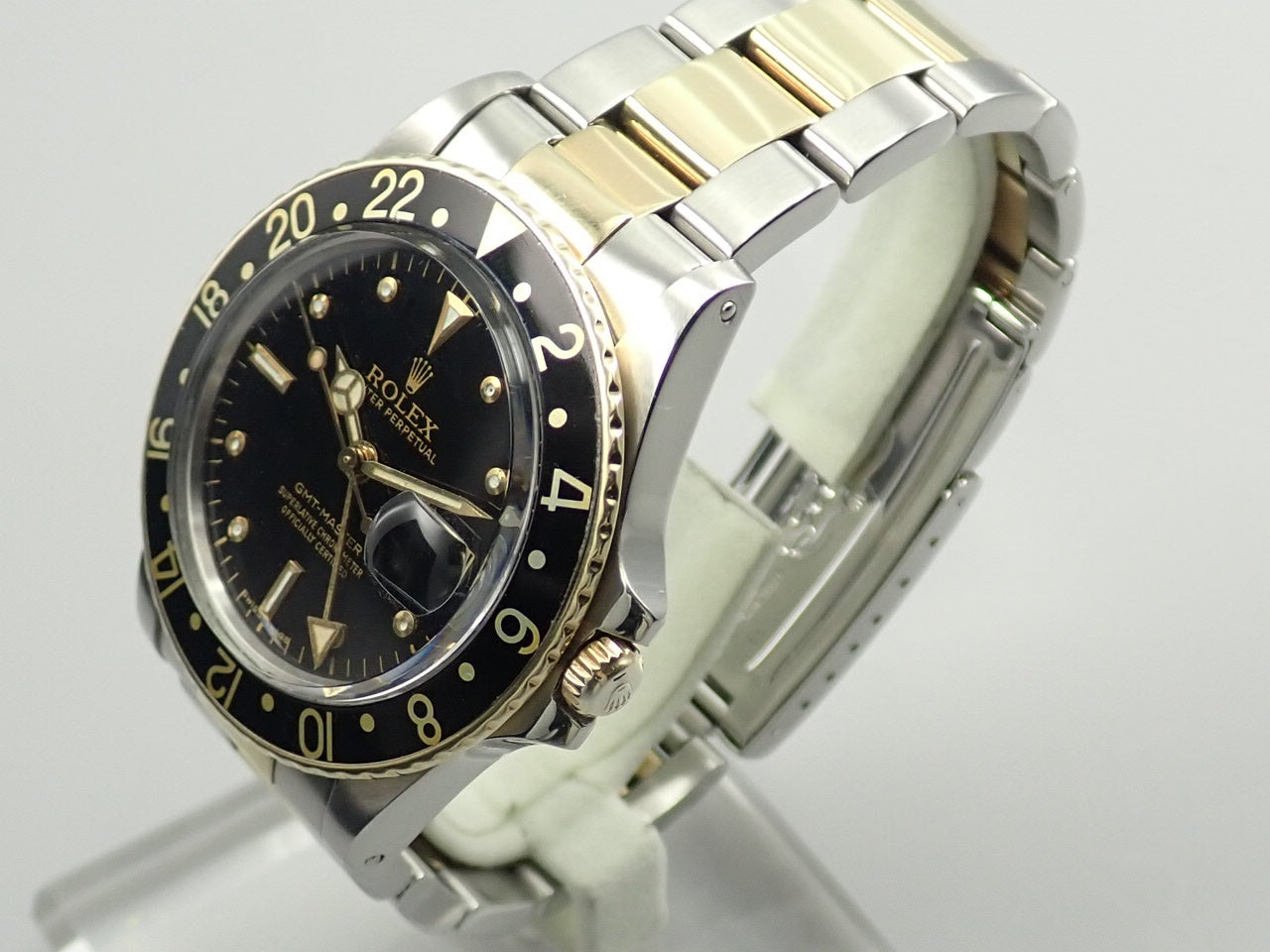 Rolex GMT Master Two-tone Black Bezel Barnacle Dial &lt;Box&gt;