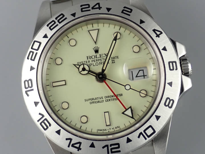 ロレックス エクスプローラーII Ref.16550 ホワイト文字盤 中古 explorer2-76