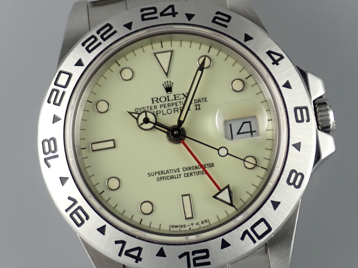 ロレックス エクスプローラーII Ref.16550 ホワイト文字盤 中古 explorer2-76