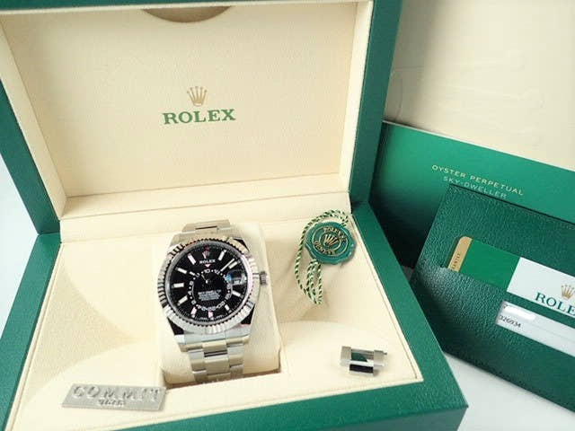 ロレックス スカイドゥエラー Ref.326934 ブラック文字盤 未使用 sky-dweller-10 オイスターブレスレット