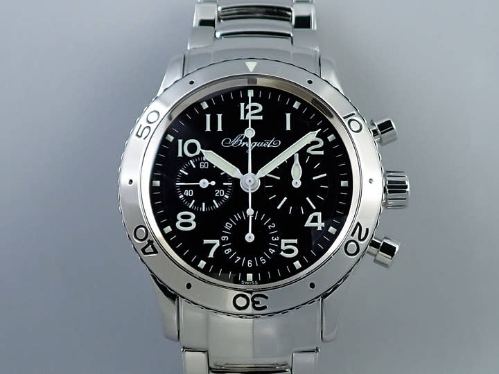 ブレゲ アエロナバル Ref.3800ST/92/SW9 ブラック文字盤 中古 9WHVFKFA