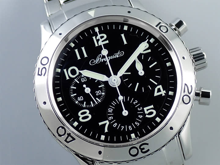ブレゲ アエロナバル Ref.3800ST/92/SW9 ブラック文字盤 中古 9WHVFKFA