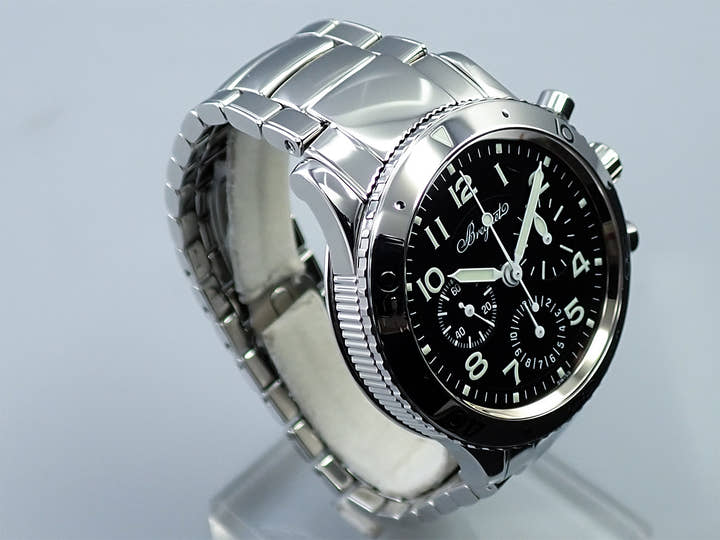 ブレゲ アエロナバル Ref.3800ST/92/SW9 ブラック文字盤 中古 9WHVFKFA