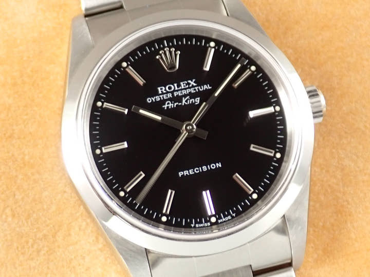 ロレックス エアキング Ref.14000 ステンレススチール ブラック文字盤