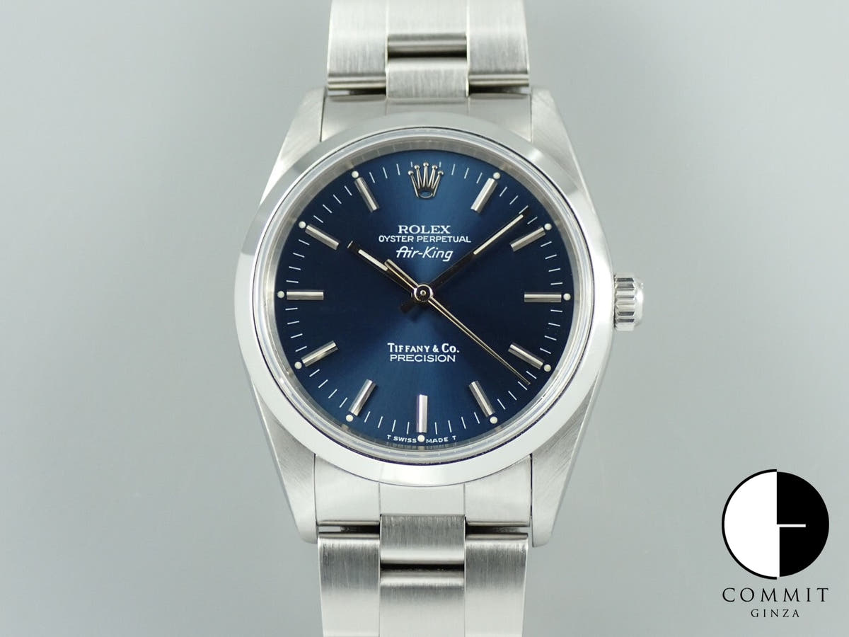 ロレックス エアキング ティファニー Ref.14000 ブルー文字盤 中古 XCH7CKSC