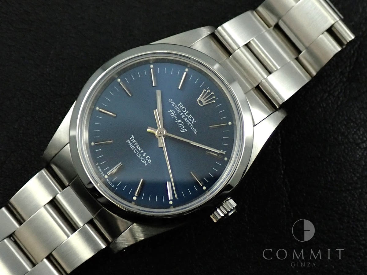 ロレックス エアキング ティファニー Ref.14000 ブルー文字盤 中古 XCH7CKSC
