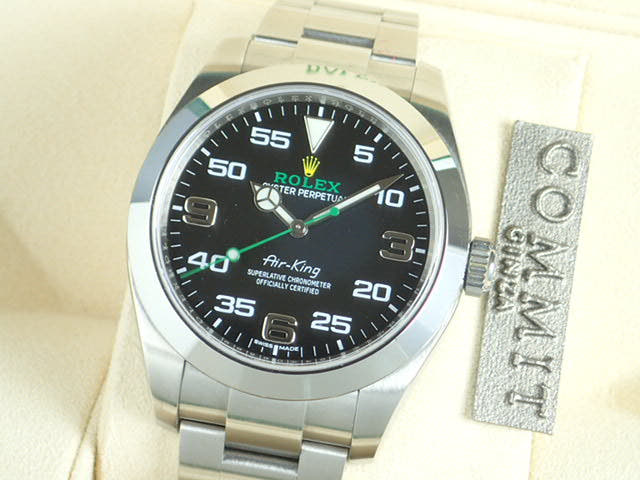 ロレックス エアキング Ref.116900 ブラック文字盤 中古 airking-10
