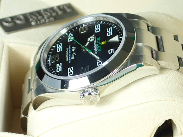 ロレックス エアキング Ref.116900 ブラック文字盤 中古 airking-10
