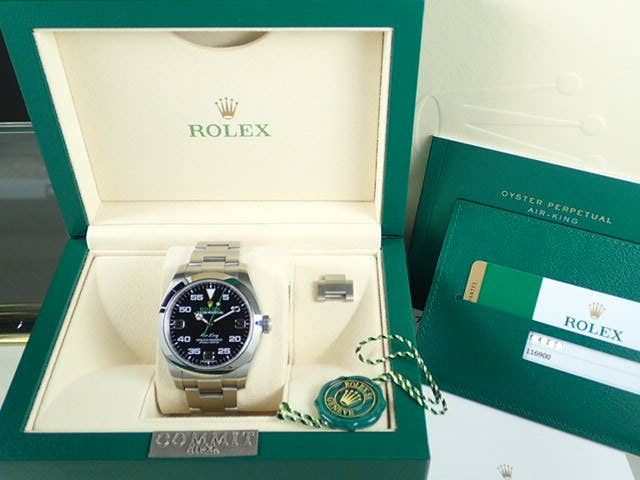 ロレックス エアキング Ref.116900 ブラック文字盤 中古 airking-10