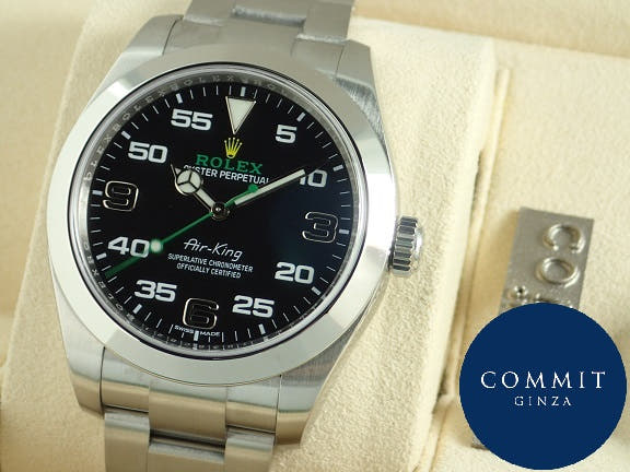 ロレックス エアキング Ref.116900 ブラック文字盤 中古 airking-13