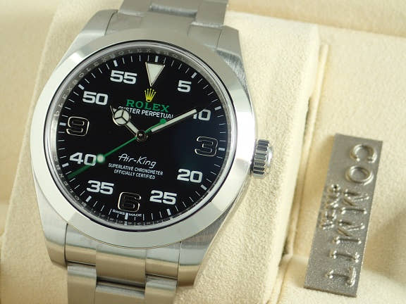 ロレックス エアキング Ref.116900 ブラック文字盤 中古 airking-13