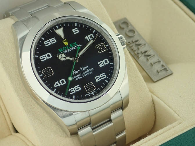 ロレックス エアキング Ref.116900 ブラック文字盤 中古 airking-13