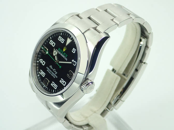 ロレックス エアキング Ref.116900 ブラック文字盤 中古 airking-13
