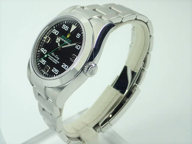ロレックス エアキング Ref.116900 ブラック文字盤 未使用 airking-14