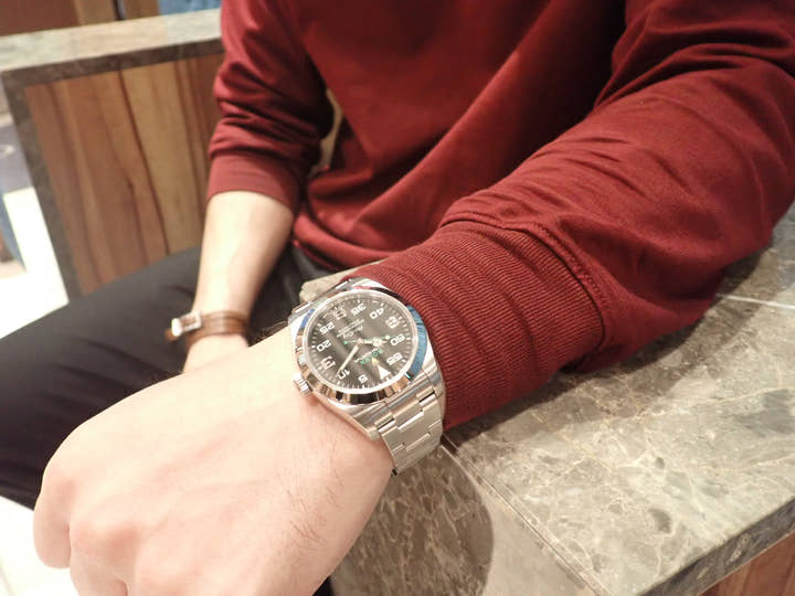 ロレックス エアキング Ref.116900 ブラック文字盤 中古 airking-16