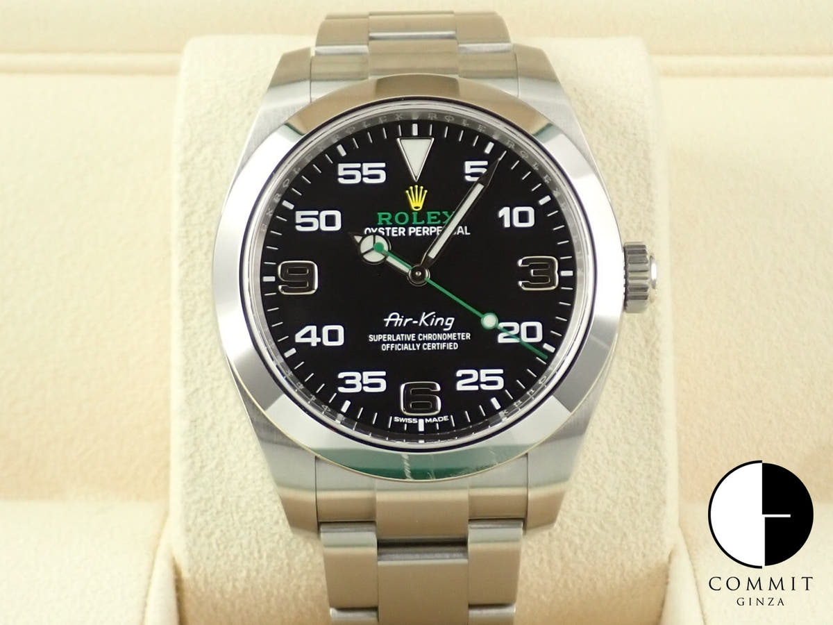 ロレックス エアキング Ref.116900 ブラック文字盤 中古 42SUZAAT