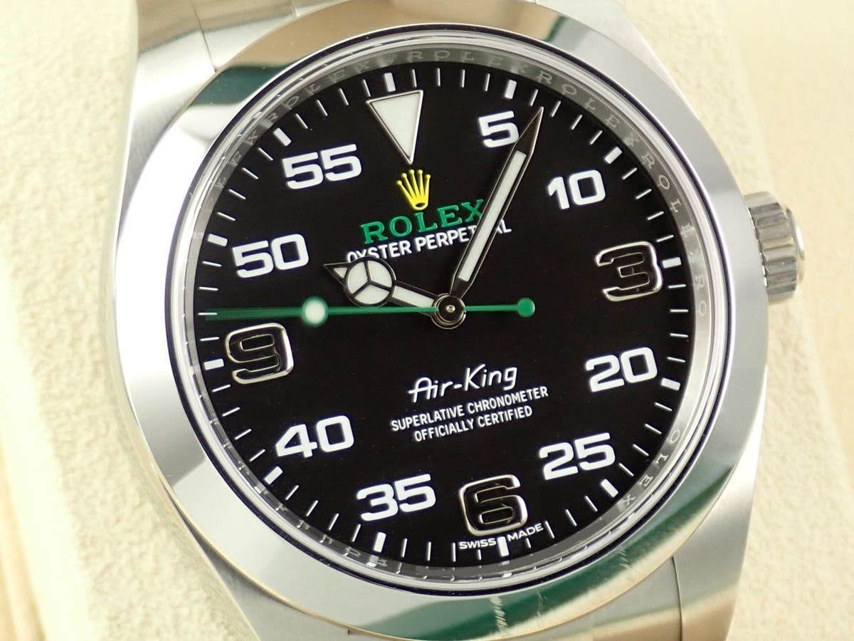 ロレックス エアキング Ref.116900 ブラック文字盤 中古 42SUZAAT