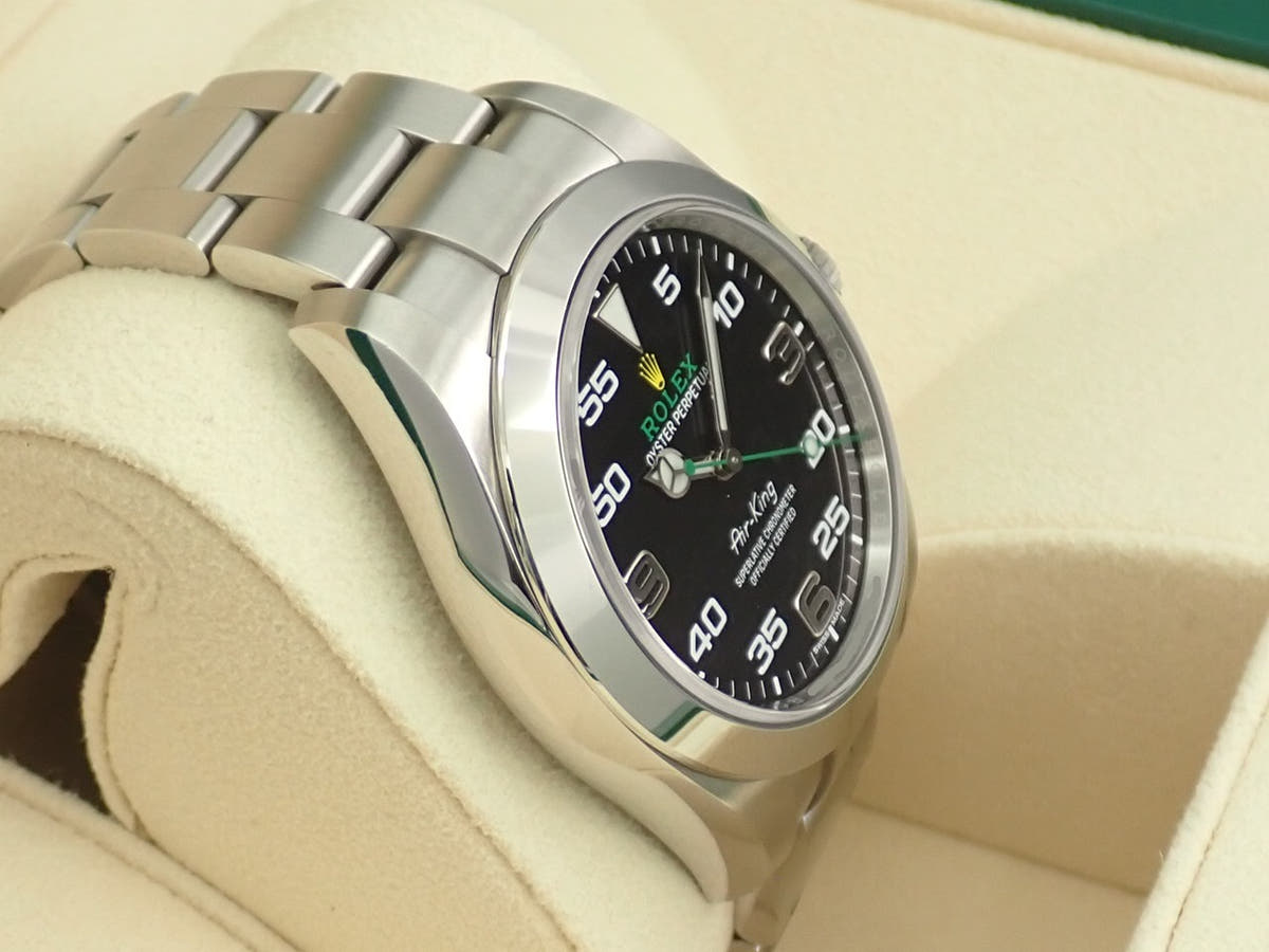 ロレックス エアキング Ref.116900 ブラック文字盤 中古 42SUZAAT