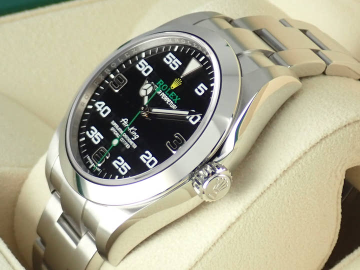 ロレックス エアキング Ref.116900 ブラック文字盤 未使用 airking-23