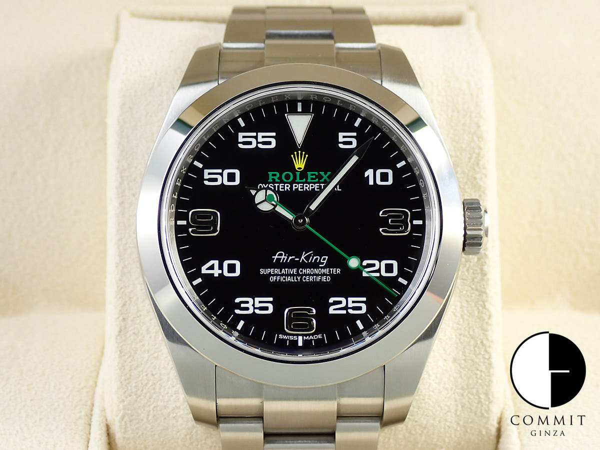 ロレックス エアキング Ref.116900 ブラック文字盤 中古 U07U7405