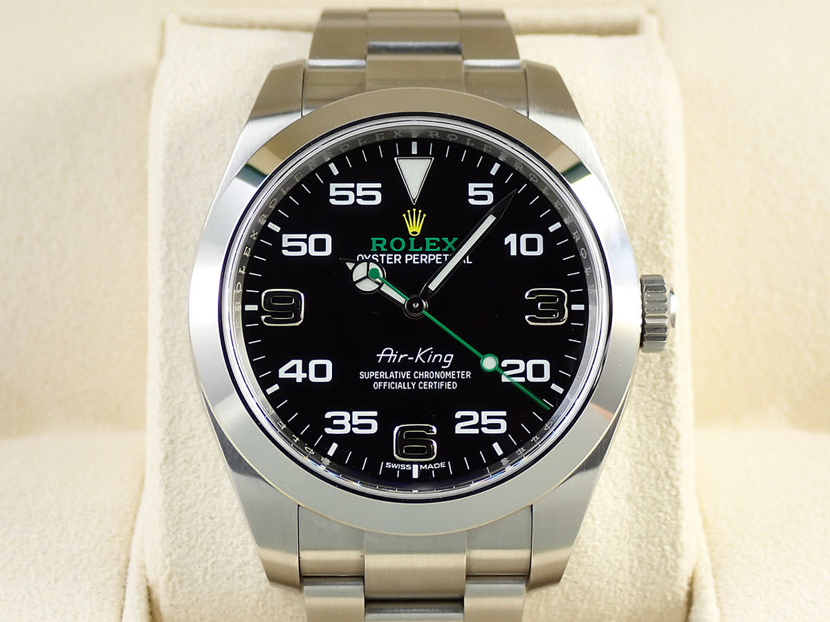ロレックス エアキング Ref.116900 ブラック文字盤 中古 U07U7405