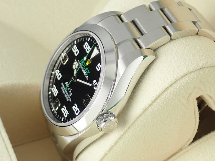 ロレックス エアキング Ref.116900 ブラック文字盤 未使用 airking-26
