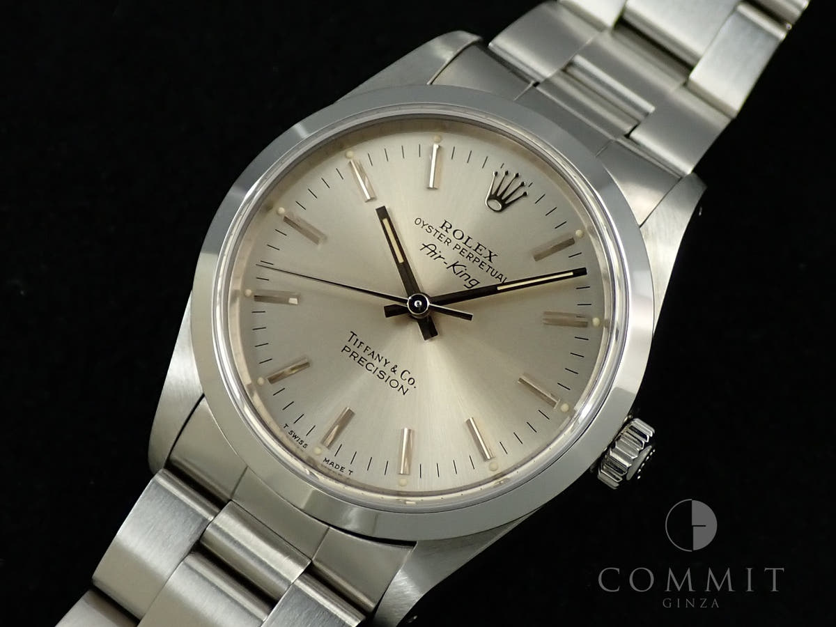 ロレックス エアキング ティファニー Ref.14000 シルバー文字盤 中古 FJV2S812