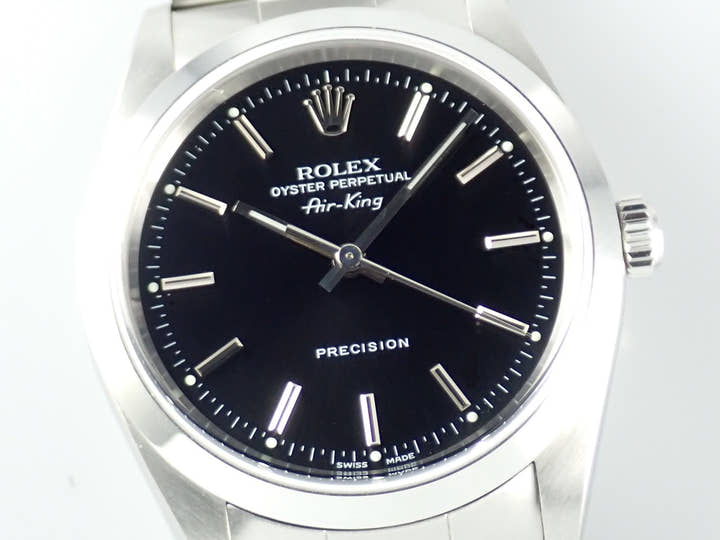 ロレックス エアキング Ref.14000 ブラック文字盤 中古 airking-31