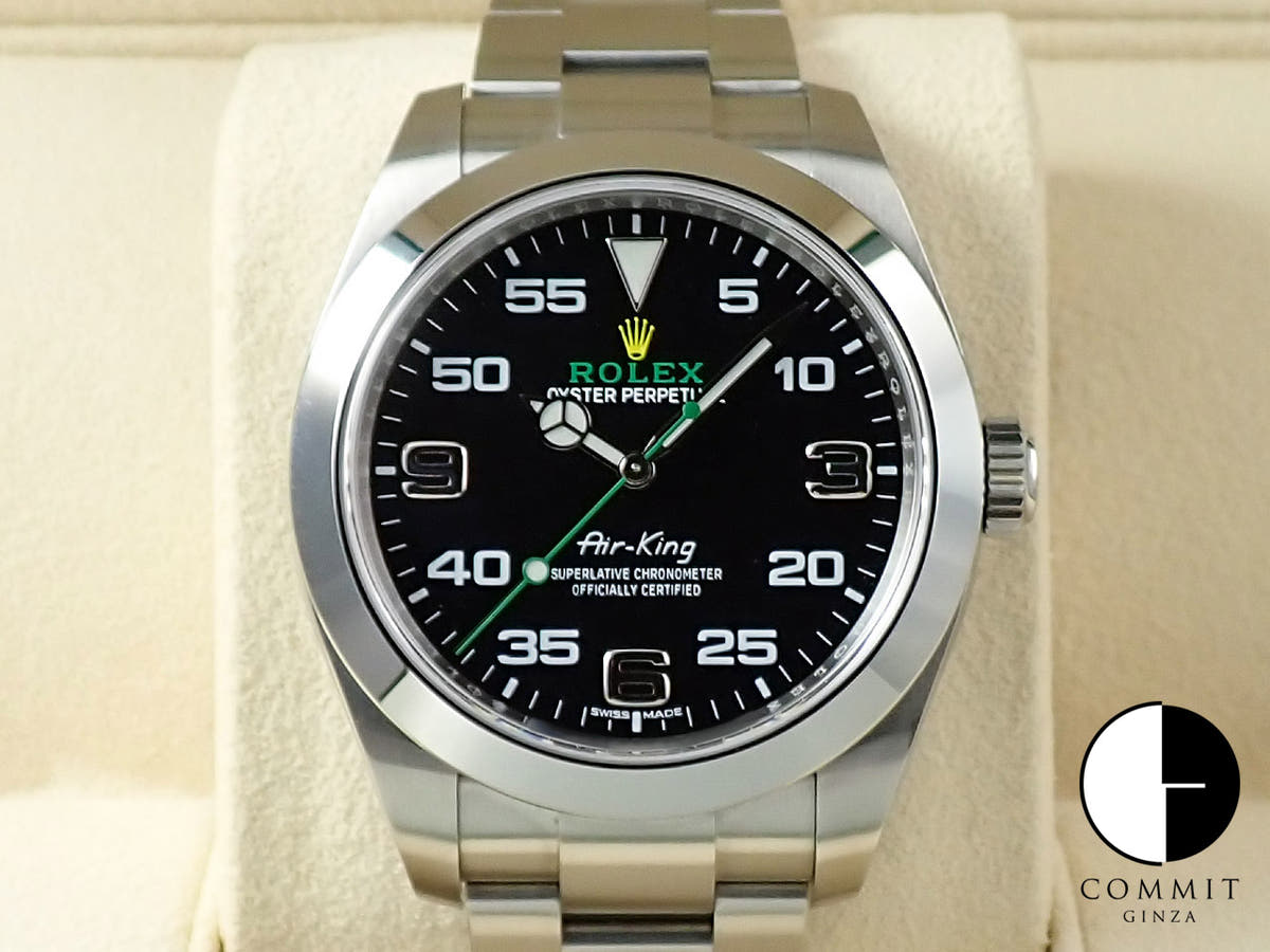 ロレックス エアキング Ref.116900 ブラック文字盤 中古 964XRHZL