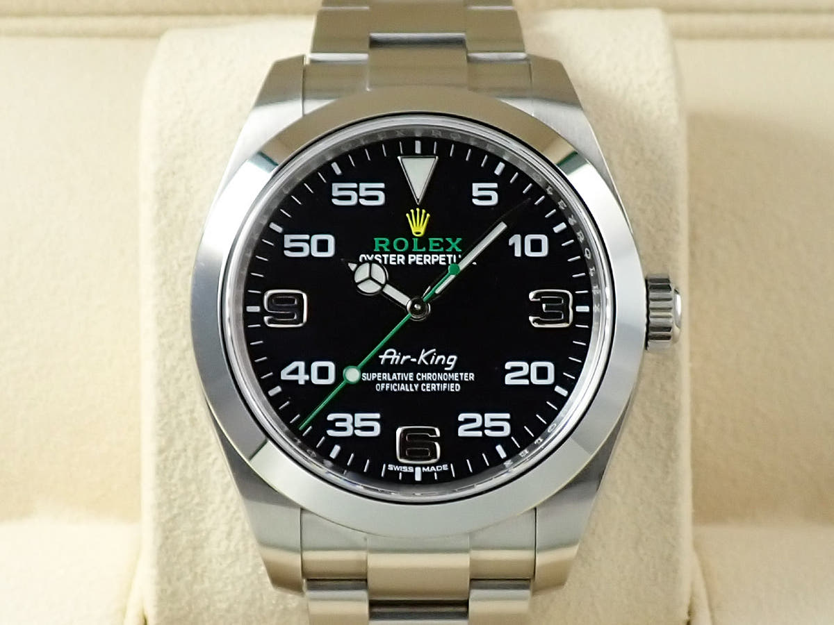 ロレックス エアキング Ref.116900 ブラック文字盤 中古 964XRHZL