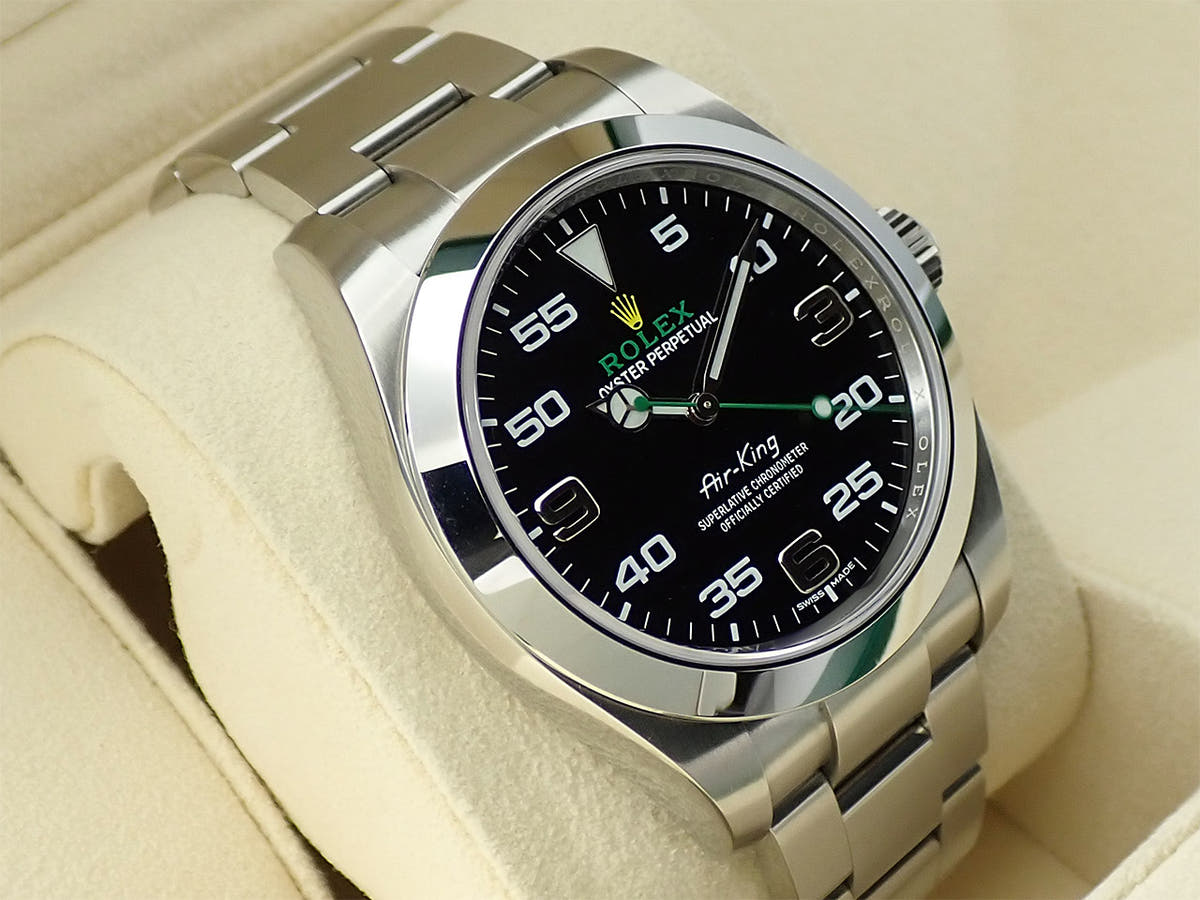 ロレックス エアキング Ref.116900 ブラック文字盤 中古 964XRHZL