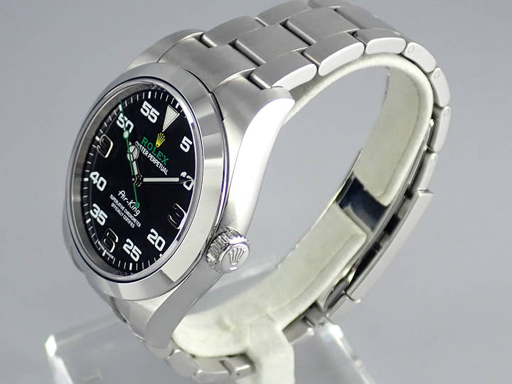 ロレックス エアキング Ref.116900 ブラック文字盤 中古 airking-35