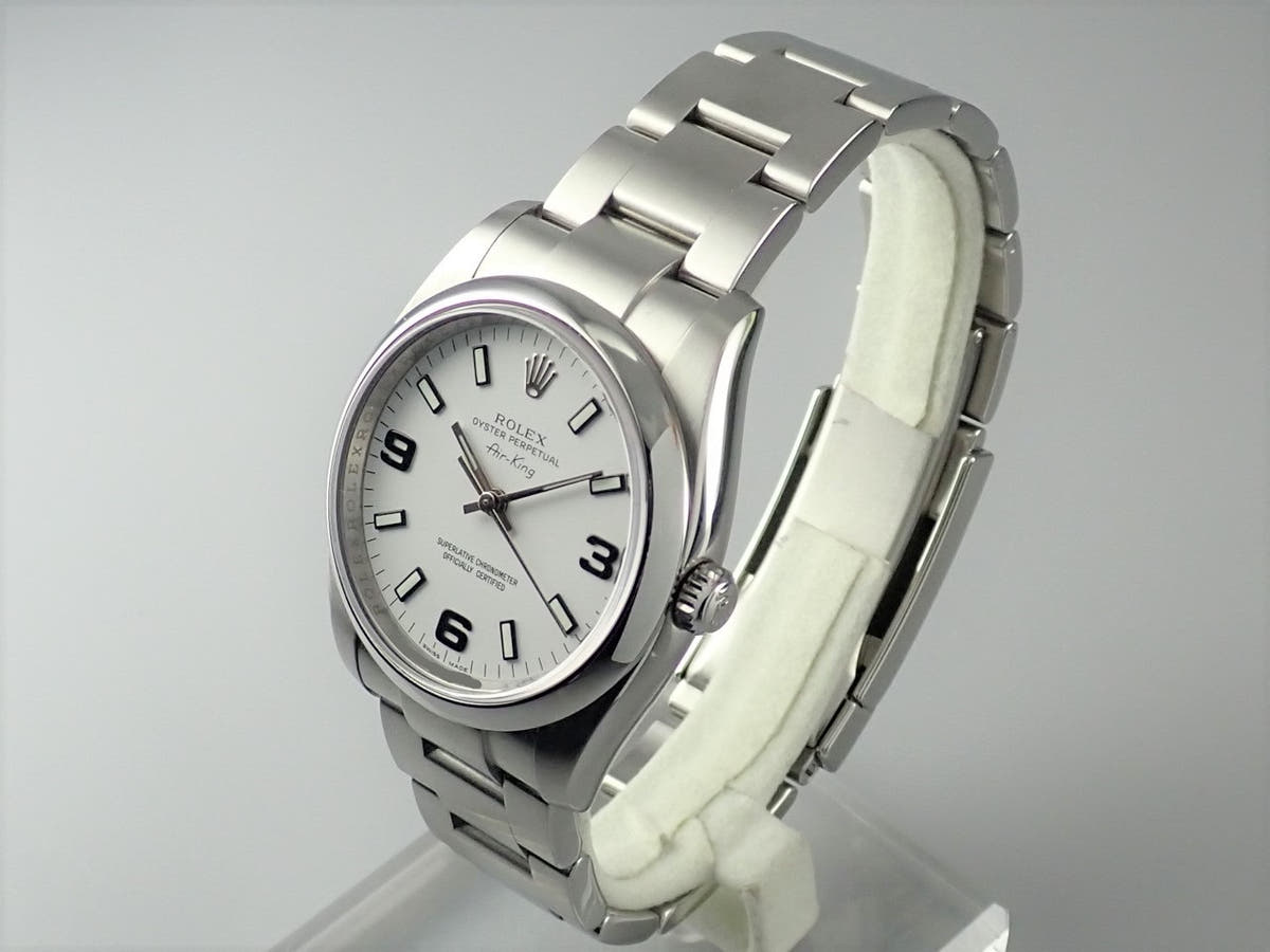 ロレックス エアキング Ref.114200 ホワイト文字盤 中古 airking-36