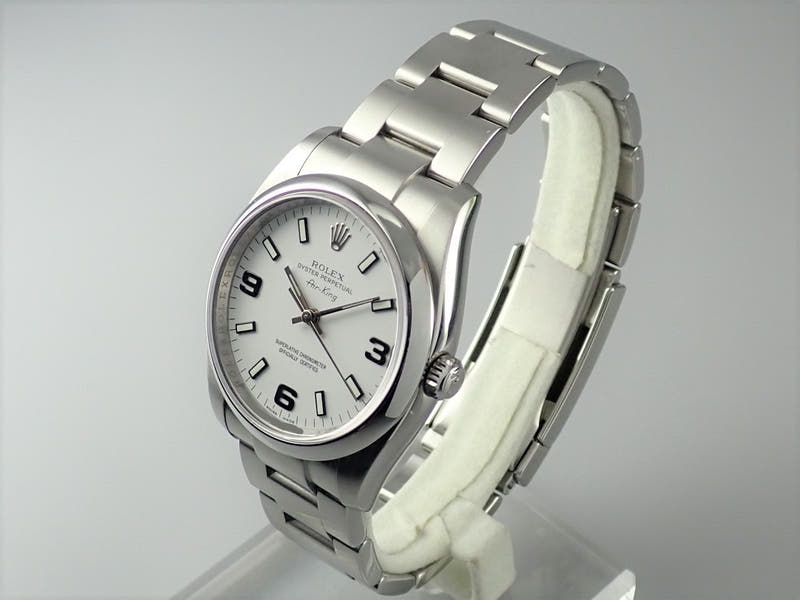 ロレックス エアキング Ref.114200 ホワイト文字盤 中古 airking-36